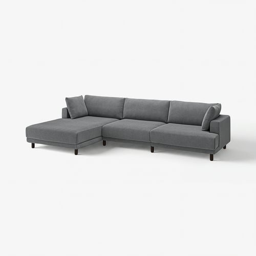 UPPÅKRA grey sectional sofa with plush cushions for comfort and modern design.