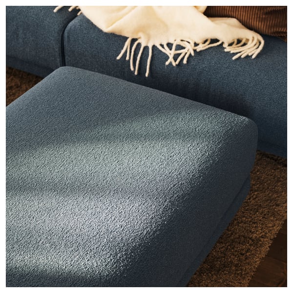 UPPÅKRA Footstool, Axvall dark grey-blue