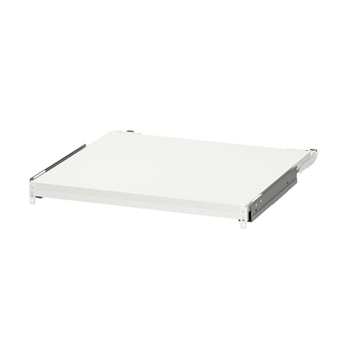 UTRUSTA pull-out shelf, white, rectangular, with metal runners.