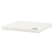 UTRUSTA white shelves, made of melamine, rectangular and sturdy, designed for easy cleaning and durability.