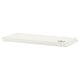 A UTRUSTA white melamine shelf, rectangular in shape, with a scratch-resistant surface.