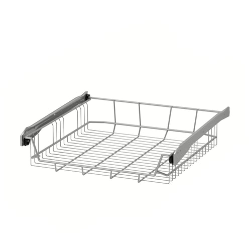 Silver UTRUSTA wire kitchen basket, rectangular, durable, easy access