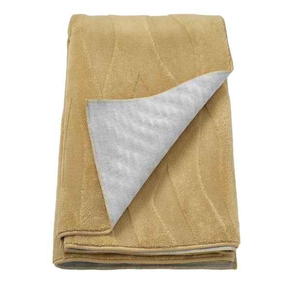 VÄXELFEL Rug, low pile, yellow-brown, 133x195 cm