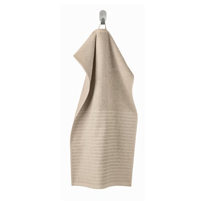 VÅGSJÖN towel, beige, cotton, rectangular, hanging.