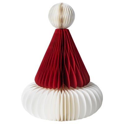 VINTERFINT Decoration, Santa Claus hat red/white, 23x30 cm