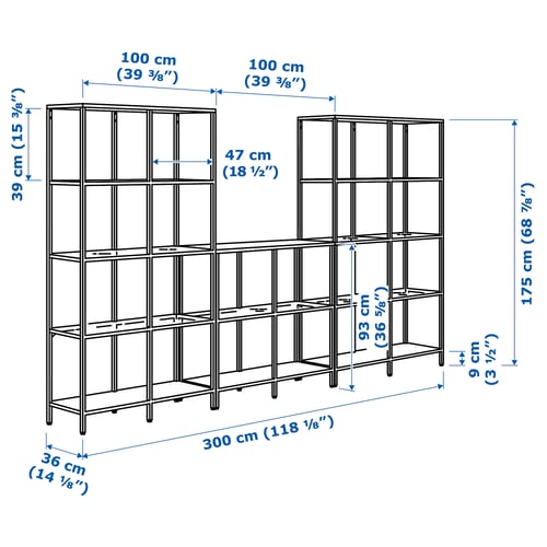 Illustration with measurements for the product: VITTSJÖ.