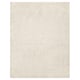 Cream square rug, durable & stain-resistant, ideal for bedrooms/living rooms with plush, sound-absorbing pile.