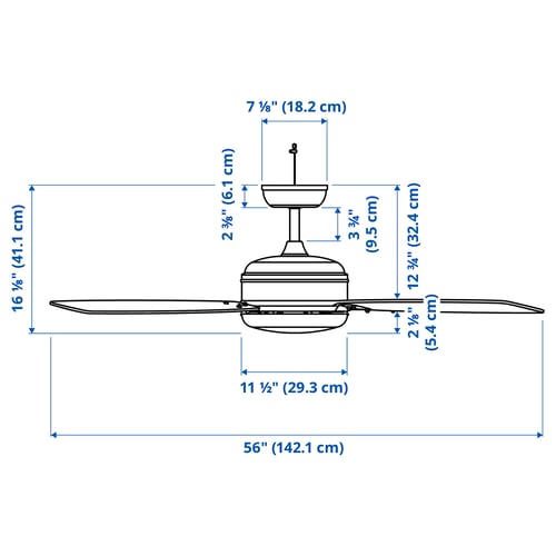 Illustration with measurements for the product: AKTERSKARP.