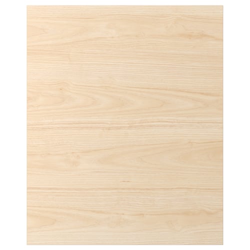 ASKERSUND light ash wood front panel, particleboard core, melamine finish, 25-year guarantee.