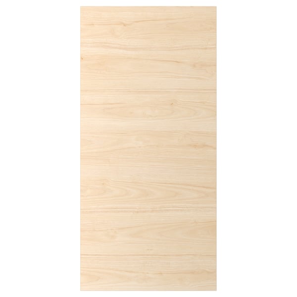 ASKERSUND door in light ash wood effect with grain pattern. Melamine finish. Rectangle shape.