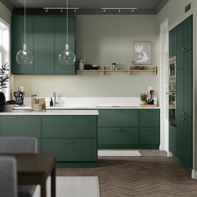 ASPUDDEN Drawer front, dark gray-green, 15x5 "