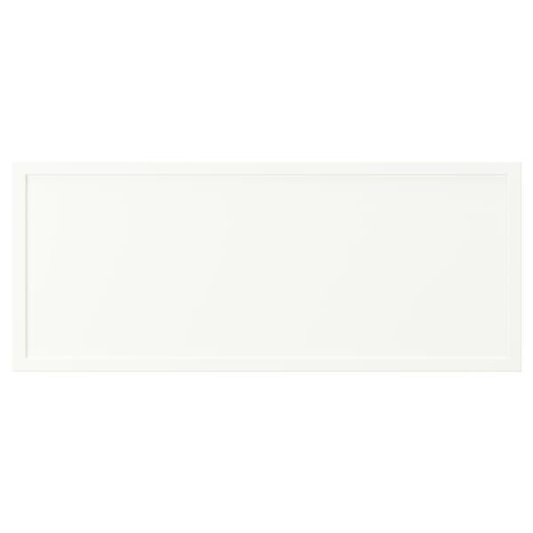 An ASPUDDEN product in white. Its rectangular, made from particleboard and fibreboard with plastic edging and foil.