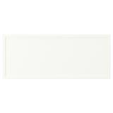 An ASPUDDEN product in white. Its rectangular, made from particleboard and fibreboard with plastic edging and foil.