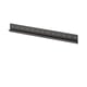 An AURDAL black metal suspension rail with evenly spaced holes, made of powder-coated steel, designed for closet storage solutions.