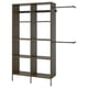 AURDAL Wardrobe combination, brown stained oak veneer/dark gray, 70 5/8-83 5/8x15 3/4x87 "