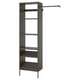 AURDAL Wardrobe combination, brown stained oak veneer/dark gray, 47-60x15 3/4x87 "