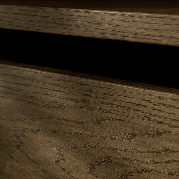 Close-up of AURDAL wood, showcasing smooth, brushed veneer texture.
