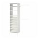 White AURDAL: customizable storage with shelves, drawers, and hanging rails, perfect for home organisation.