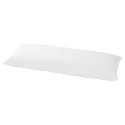 AXFRYLE white body pillow, rectangular, soft microfiber, supportive.
