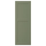 A green AXSTAD cabinet door with a smooth matte finish and inset panel design.