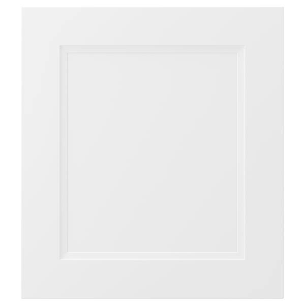 White AXSTAD kitchen cabinet with soft lines and an inset panel.