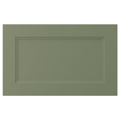 A green AXSTAD cabinet door with a panel design.