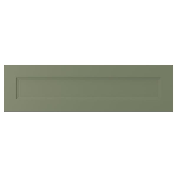 AXSTAD green cabinet door, matte finish, rectangular shape with inset panel.