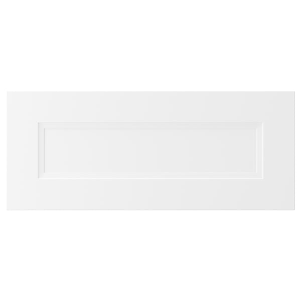 AXSTAD drawer in white, smooth matt finish, soft lines, inset panel design.