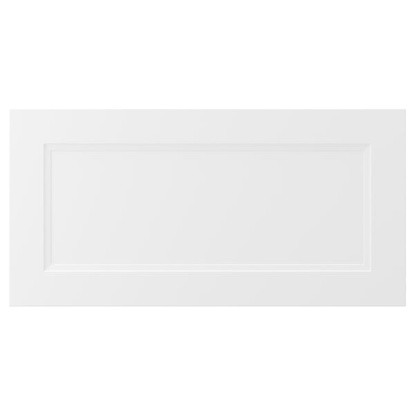 AXSTAD: white, smooth, rectangular cabinet panel; inset panel design.