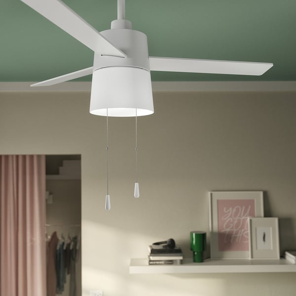 Modern ceiling fan with led light and 3 blades.