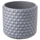 Modern grey scalloped planter