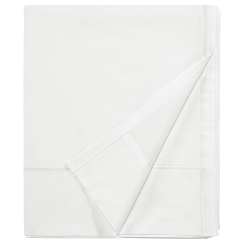 BALSAMPOPPEL white sheet, 100% organic cotton, folded neatly, simple design.