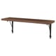 A BERGSHULT wall shelf in brown with metallic brackets, offering versatile, wall-mounted storage.