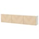 BESTÅ Wall-mounted cabinet combination, white/Hedeviken ash veneer, 70 7/8x8 5/8x15 "