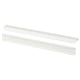 Two modern, white, minimalist, rectangular handles made of powder-coated aluminium.