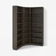 BILLY Bookcase corner comb w ext units, dark-brown oak effect, 53 1/2/53 1/2x11x93 1/4 "