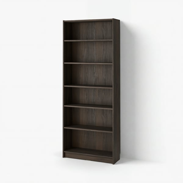 BILLY bookcase - dark grey with 6 shelves