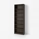 BILLY Bookcase with height extension unit, dark-brown oak effect, 31 1/2x11x93 1/4 "