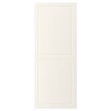 White BODBYN cabinet door, smooth lacquered finish, bevelled panel - elegant, traditional.