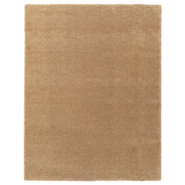 BREVBÄRARE rug: brown, rectangular, plush, pp & rubber.