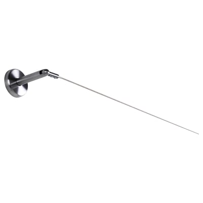 DIGNITET wall-mounted curtain set in stainless steel. Modern, adjustable design for various uses, including bathrooms.