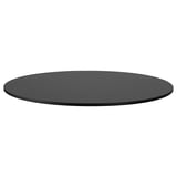 A DOCKSTA round table in black with a smooth edge design.