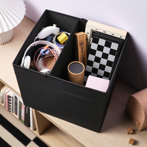 DRÖNA Divider for storage box, black, 13x13 "