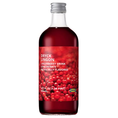 DRYCK LINGON Lingonberry syrup, 17 oz
