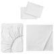 DVALA cotton bed sheet set - white, includes flat/fitted sheet & 2 pillowcases