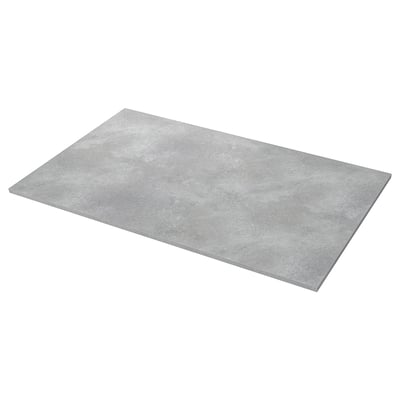 EKBACKEN Countertop for kitchen island, light gray concrete effect/laminate, 74x42x1 1/8 "