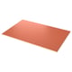 EKBACKEN orange rectangular laminate kitchen worktop with plastic edging.