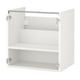 White ENHET cabinet, three shelves. Modern design, sturdy, fits in any bathroom.
