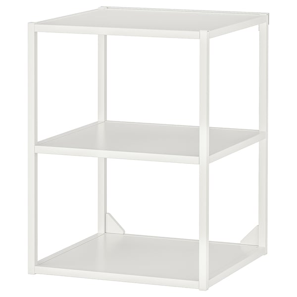 White ENHET open storage shelf, rectangular, clean design.