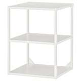 White ENHET open storage shelf, rectangular, clean design.